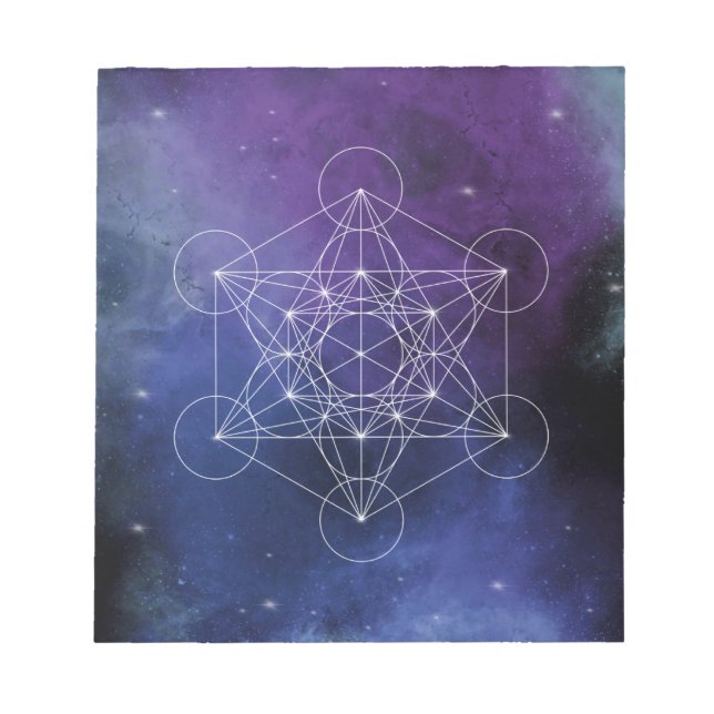 Metatron, chakra,zen,sacred geometric, geometry, notepad (Front)