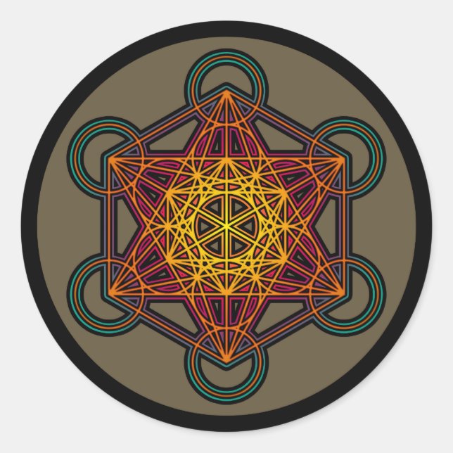 metatron cube mandala sticker (Front)