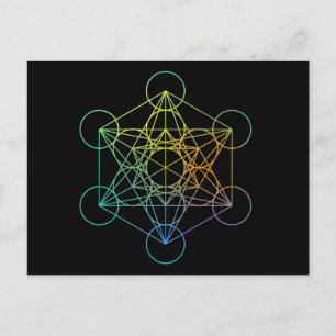 Metatron Cube Sacred Geometry Postcard