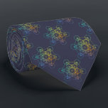 Metatron Cube Sacred Geometry Tie<br><div class="desc">The Metatron's Cube is a name for a sacred geometric figure composed of 13 equal circles with lines from the centre of each circle extending out to the centres of the other 12 circles. It is also known by some New Age teachers who call a variant of this figure the...</div>