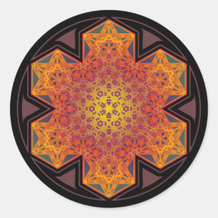 metatron cube star mandala sticker