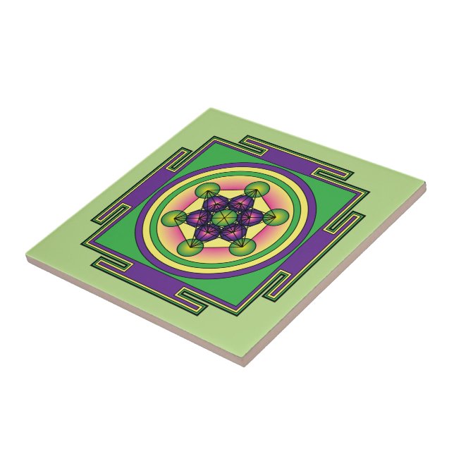 Metatron’s Cube Mandala Tile (Side)