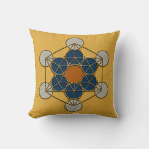 Metatron’s Cube Sacred Geometry Throw Pillow