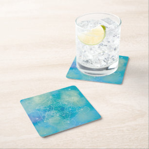 metatron square paper coaster