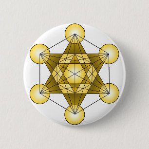 Metatron's Cube 2 Inch Round Button