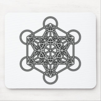 Metatron's Cube (Black) Mouse Pad