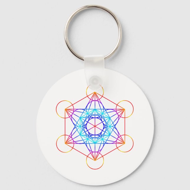 Metatron's Cube (Colour 2) Keychain (Front)