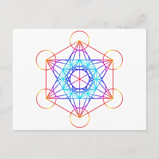 Metatron's Cube (Colour 2) Postcard (Front)