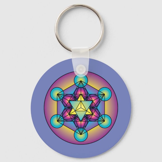 Metatron's Cube Merkaba Keychain (Front)