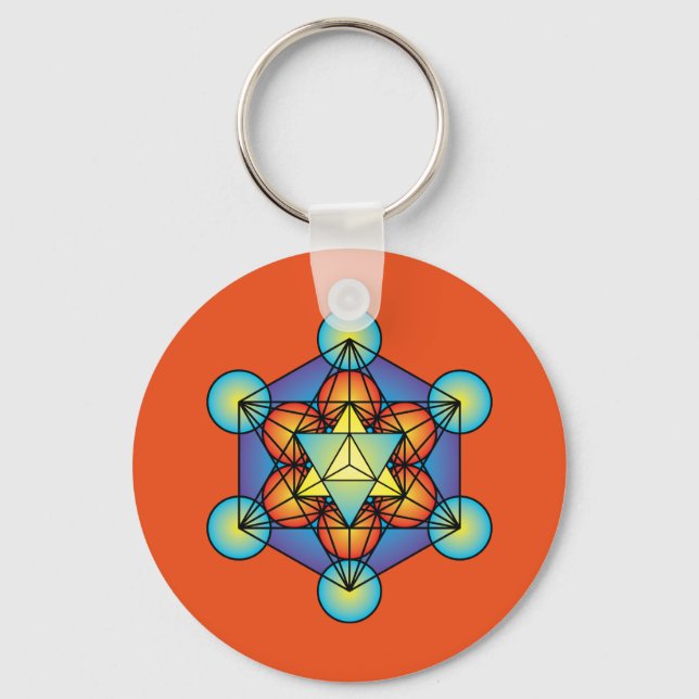 Metatron's Cube Merkaba Keychain (Front)