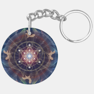Metatron's Cube - Merkabah - Sacred Geometry Keychain