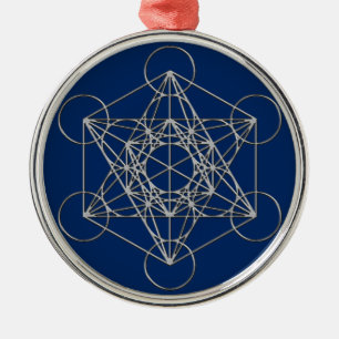 Metatrons Cube Metal Ornament