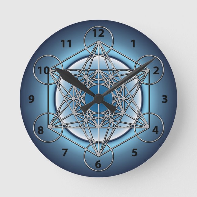 Metatrons Cube Round Clock (Front)