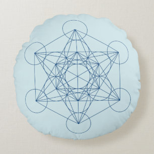 Metatron's Cube Round Pillow