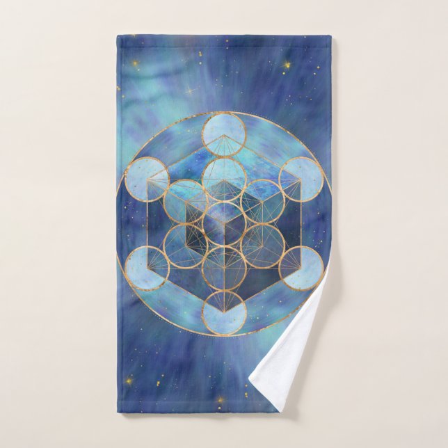Metatron's Cube Sacred Geometry Bath Towel Set (Hand Towel)