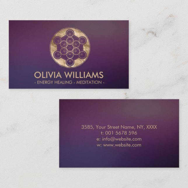 Metatron's Cube Sacred Geometry  Business Card (Front/Back)