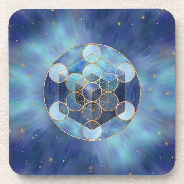Metatron's Cube Sacred Geometry Coaster (Front)