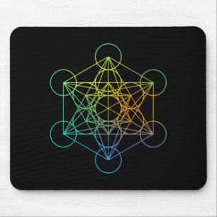 Metatrons Cube Sacred Geometry Funny Family Retro  Mouse Pad