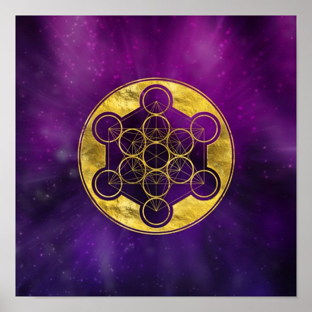 Metatron's Cube Sacred Geometry Poster (Front)