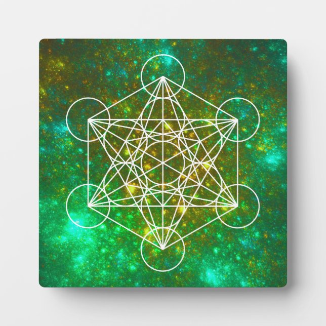 Metatron's Cube, Sacred Geometry, Spiritual Symbol Plaque (Front)