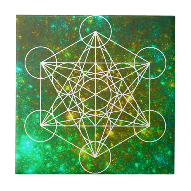 Metatron's Cube, Sacred Geometry, Spiritual Symbol Tile (Front)