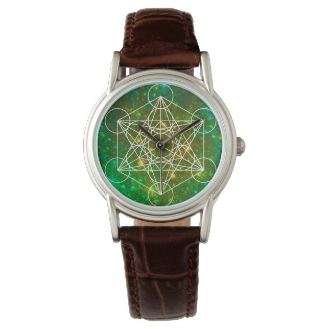 Metatron's Cube, Sacred Geometry, Spiritual Symbol Watch (Front)