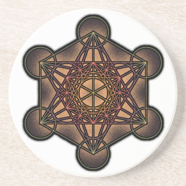 Metatron's Cube - Sacred Geometry Symbol Coaster (Front)