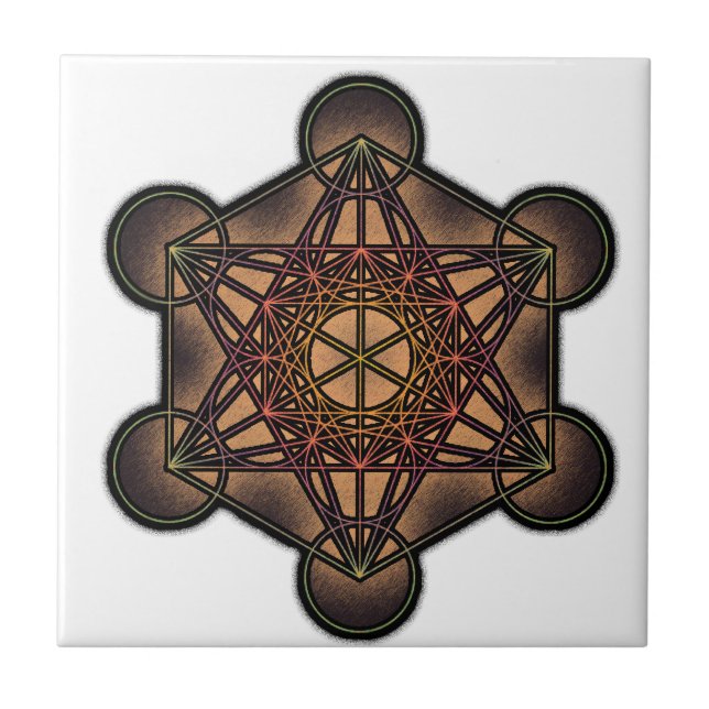 Metatron's Cube - Sacred Geometry Symbol Tile (Front)