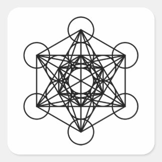 Metatrons Cube Square Sticker