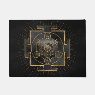 Metatron's Cube Sri Yantra Sacred Geometry Doormat