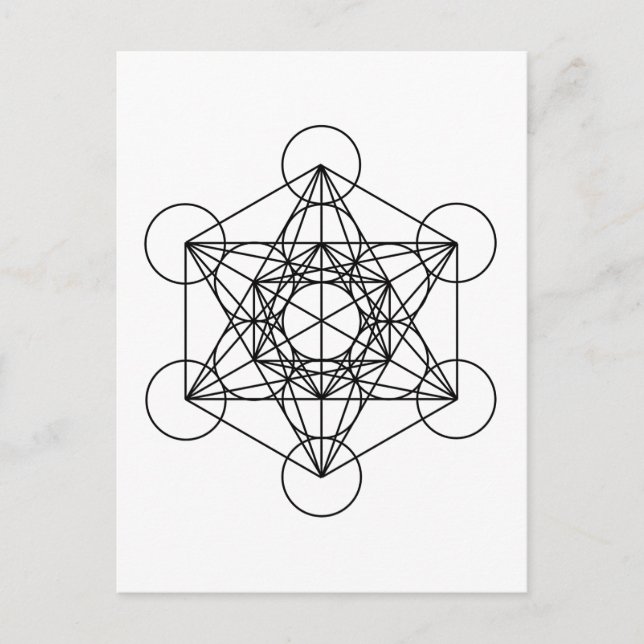 Metatron's Cube (White) Postcard (Front)