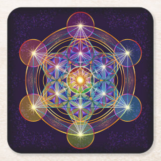 Metatron's Cube with Flower of Life Coaster