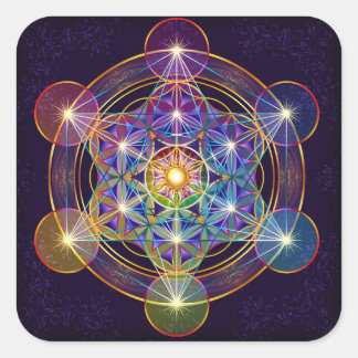 Metatron's Cube with Flower of Life Sticker