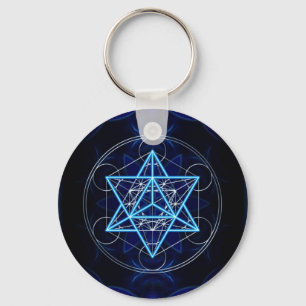 Metatrons dice - Merkaba - star tetrahedron Keychain