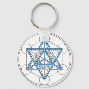 Metatrons dice - Merkaba - star tetrahedron Keychain