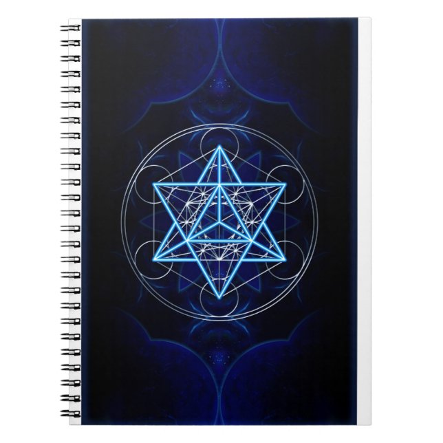 Metatrons dice - Merkaba - star tetrahedron Notebook (Front)