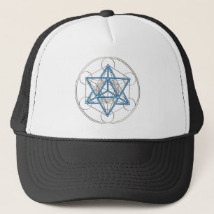Metatrons dice - Merkaba - star tetrahedron Trucker Hat