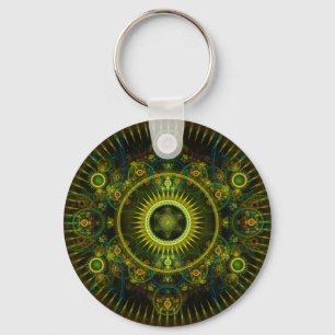"Metatron's Magick Wheel" - Fractal Art Keychain