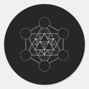 Metatrons Merkaba Sacred Geometry Classic Round Sticker