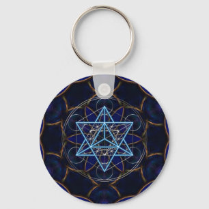 Metatrons Würfel -  Merkaba - Stern Tetraeder Keychain