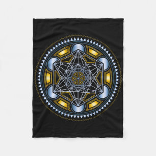 Metatronscube, Sacred Geometry, Yoga, Spiritual Sy Fleece Blanket