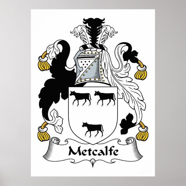 Metcalfe Family Crest Poster (Front)