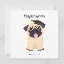 Mete Carlin Félicitations Carte de Graduation