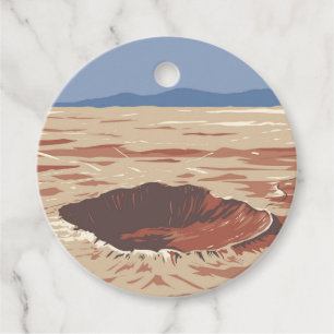 Meteor Crater Favour Tags