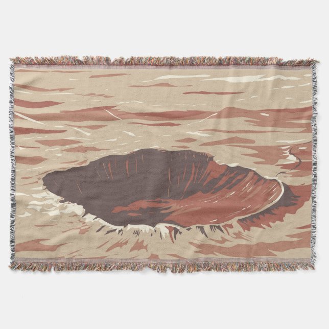 Meteor Crater Throw Blanket (Front)