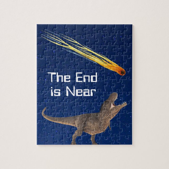 Meteor Dinosaur End Is Near Disaster Jigsaw Puzzle (Vertical)