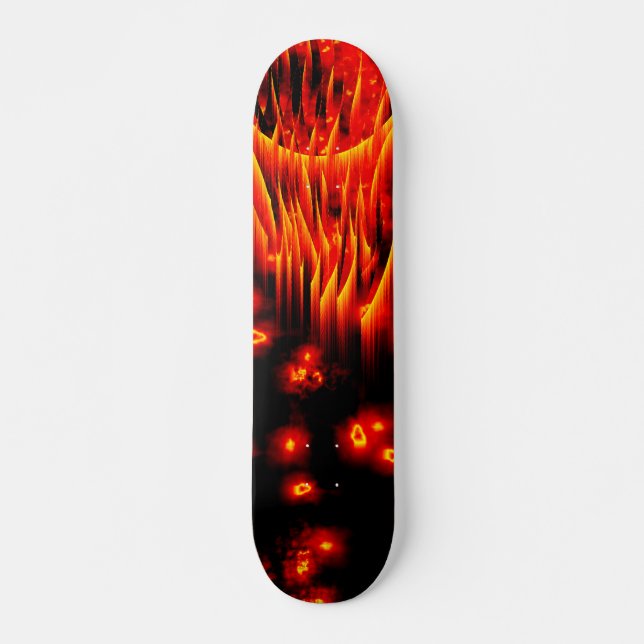 Meteor & fireball flames skateboard (Front)