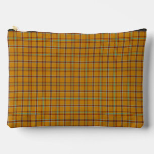 Meteor Orange and Puerto Rico Light Blue Plaid Accessory Pouch