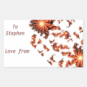 Meteor Shower Golden Fractal Custom Sticker