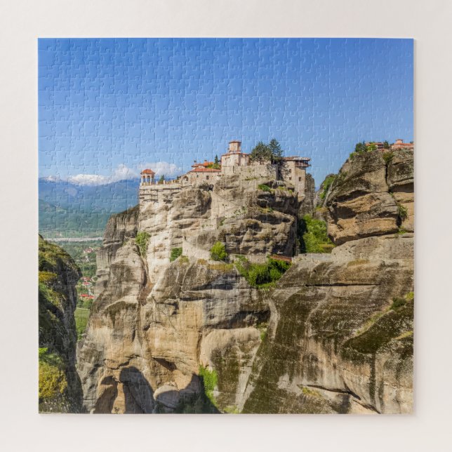 Meteora Monastery Greece Jigsaw Puzzle – Aerial (Vertical)
